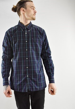 VINTAGE 90S TOMMY HILFIGER CLEAN CHECKED SHIRT