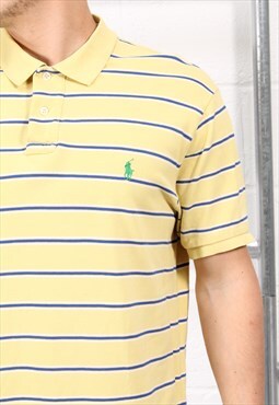 Vintage Polo Ralph Lauren Polo Shirt in Yellow Stripe XL