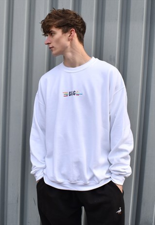 G&G UNISEX WHITE ORIGINAL SOUND SWEAT