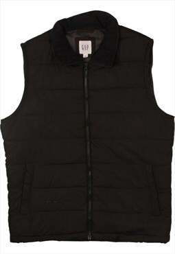 Vintage 90's Gap Gilet Puffer Vest Full Zip Up Black Medium