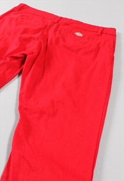 Vintage Dickies Canvas Trousers Red Skater Cargo Pants W32