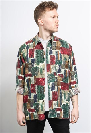 VINTAGE AZTEC PATTERNED SHIRT