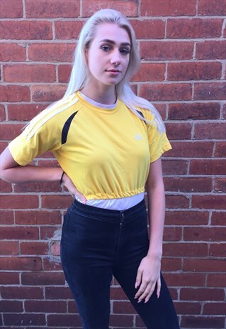 VINTAGE ADIDAS SPORTS CROPPED GYM TOP