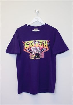 Vintage Gildan racing graphic t-shirt in purple. Best fits L