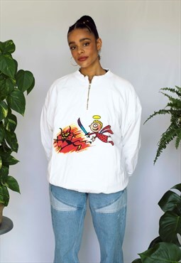 90's Cotton Festival Sweater / Jacket
