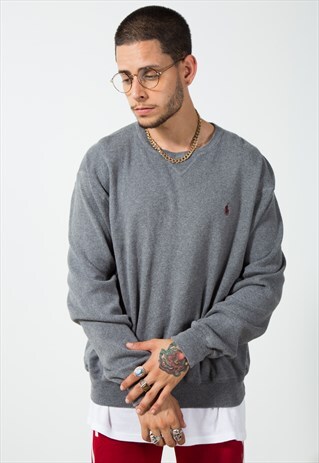 VINTAGE 80S POLO RALPH LAUREN KNIT JUMPER / S524