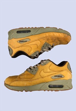 Air Max Wheat Yellow Faux Suede Low Bubble Trainers