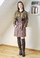 GREEN PATTERNED COLOURFUL OVERSIZED LONG SLEEVE BLOUSE