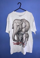 Vintage grey Ringling Bros Circus elephant medium t-shirt 