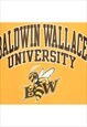 VINTAGE BALDWIN WALLACE UNIVERSITY CHAMPION YELLOW PRINTED T