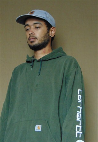 90S CLASSIC WORKWEAR SKATER LOGO HOODED SWEATSHIRT LARGE