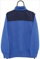 VINTAGE NAUTICA QUARTER ZIP BLUE SWEATSHIRT WOMENS