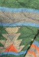 VINTAGE KNITTED JUMPER ABSTRACT PATTERNED KNIT SWEATER