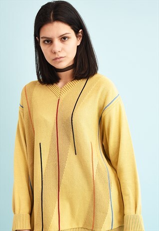 90'S RETRO SLOUCHY DADS KNIT JUMPER