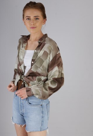 VINTAGE PATTERNED SILK SHIRT Z931