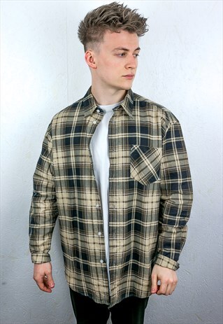 VINTAGE CHECK FLANNEL SHIRT