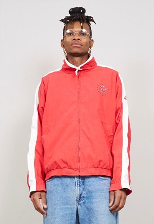 VINTAGE 90'S NIKE 'SUPREME COURT' RED SPORTS JACKET