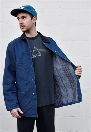 90S DICKIES DEEP BLUE GENUINE AMERICAN WORKWEAR JACKET