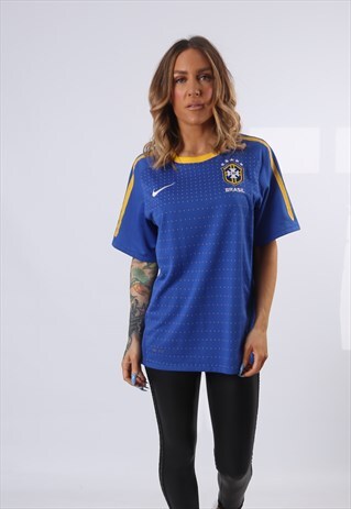 BRASIL OVERSIZED T-SHIRT SPORT JERSEY TOP FOOTBALL 12 (Q4P)