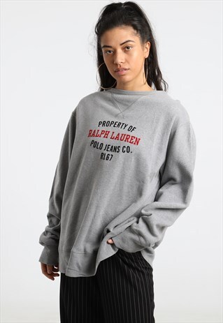 90S POLO JEANS RALPH LAUREN EMBROIDERED SPELL OUT SWEATSHIRT