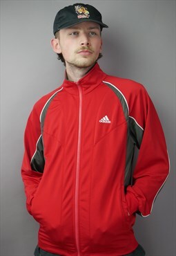 Vintage Adidas Jacket in Red with Logo
