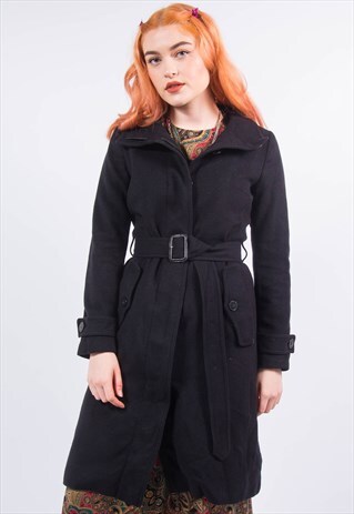 VINTAGE 90'S BURBERRY BELTED WOOL TRENCH COAT