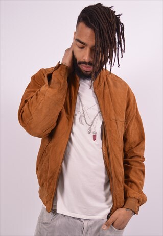 VINTAGE LEATHER SUEDE JACKET BROWN