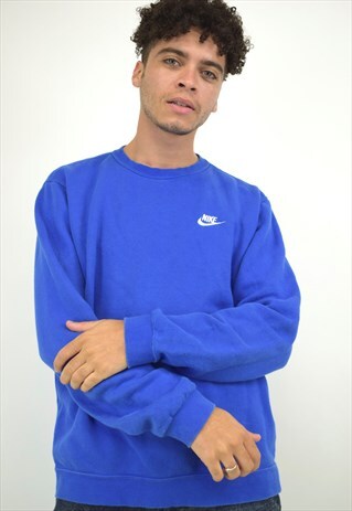 VINTAGE 90S NIKE INDIGO BLUE SWEATER