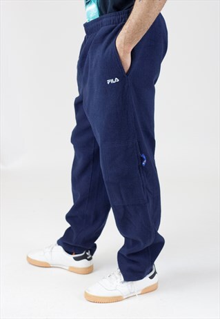 VINTAGE 90S FILA WOOLEN NAVY TRACKSUIT BOTTOMS