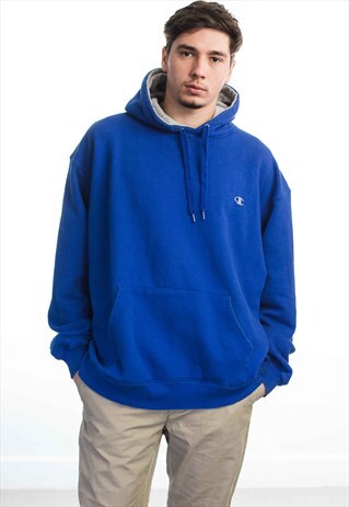 VINTAGE CHAMPION LOGO HOODIE SWEATSHIRT 90S XXL 26.6