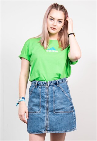 VINTAGE 90'S BRIGHT GREEN ADIDAS T-SHIRT