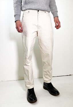 Vintage 90s classic straight white trousers 
