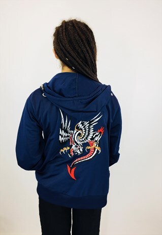 ED HARDY EMBROIDERED HOODIE