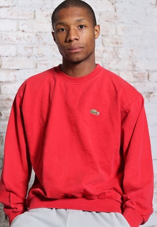 lacoste sweatshirt red