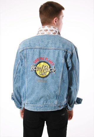 90S VINTAGE HARD ROCK CAFE BANGKOK DENIM JACKET 13935
