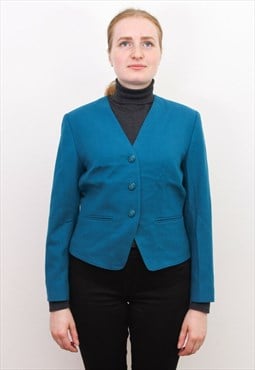 PENDLETON 90's Women's M Electric Blue Wool Blazer Jacket