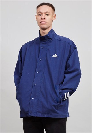 VINTAGE OVERSIZED DARK BLUE 1990'S ADIDAS PARKA