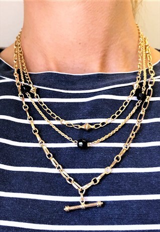 1990S VINTAGE GOLD PLATED NECKLACE SET