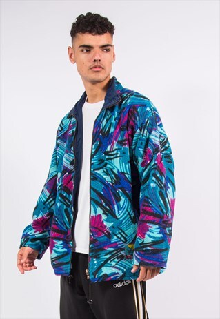 VINTAGE FLEECE JACKET 90'S CRAZY PATTERN