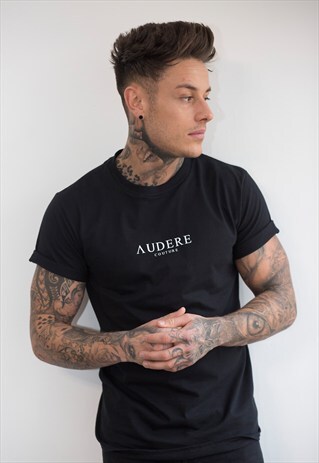 BLACK BRAND T SHIRT