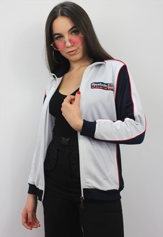 90'S RETRO WHITE CLASSIC TRACK JACKET