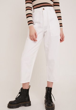 COMBAT TROUSERS - WHITE