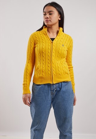 VINTAGE RALPH LAUREN ZIP-UP CABLE KNIT JUMPER