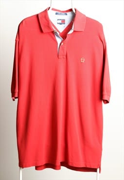 Tommy Hilfiger Vintage Logo Polo Shirt Red