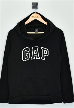 Vintage Gap Hooded Sweatshirt Black XXSmall 