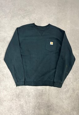 Vintage Carhartt Sweatshirt Embroidered Logo Jumper
