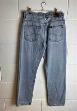 Vintage 90s Lee Light Wash Blue Denim Jeans 