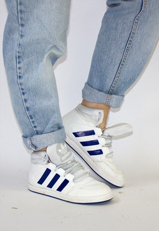 RETRO ADIDAS HI-TOP TRAINERS UK 5.5