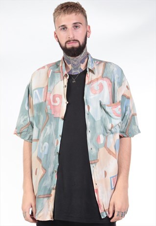 VINTAGE ABSTRACT PRINT FESTIVAL SHIRT