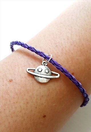 PLANET CHARM BRACELET PURPLE
